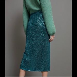 Anthropologie Maeve sequenced skirt size M